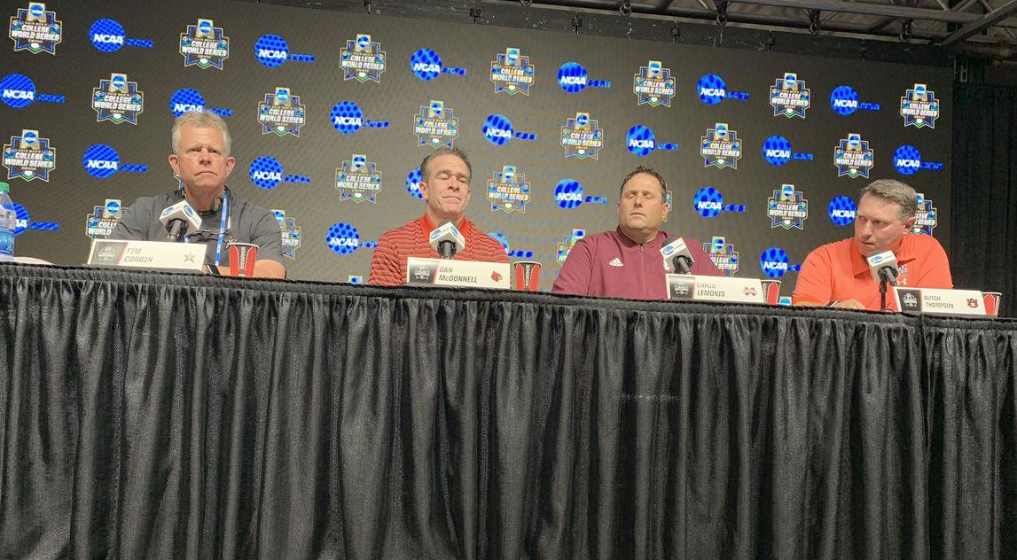 College World Series coaches press conference